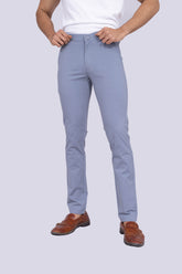 Mid Toned Grey Regular Fit Cotton Chinos